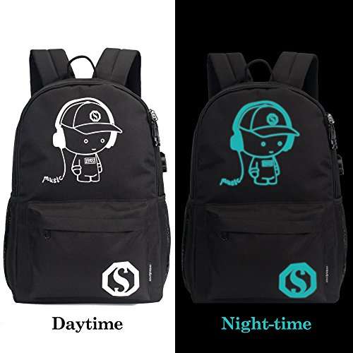 Big Sale! SEEU Fashion School Bag Backpack for Girls Boys, w/ Florescent Mark & Foldable Travel Bac