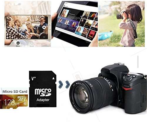 128GB sd Card microSDXC 90MB/s MicroSD Select Memory Card with Adapter