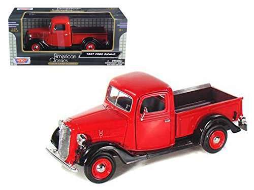 1937 Ford Pickup Truck - Red 1:24 Scale Diecast Model