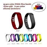 (US) Niutop Fashion Multicolor Set of 10pcs Large/small Replacement Wristband Wrist Bands with Clasp