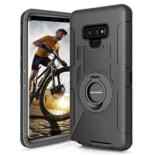 Samsung Note 9 Case, BENTOBEN Galaxy Note 9 Case Belt Clip, Heavy Duty Shockproof Kickstand Swivel