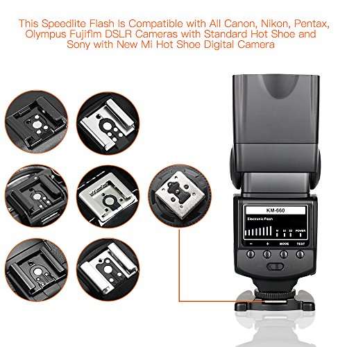 SAMTIAN Speedlite Flash Professional Electronic Camera Flash Speedlight for Canon Nikon Panasonic O