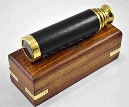 Brass Nautical 10 inches Handheld Brass Pirate Telescope Spy Glass