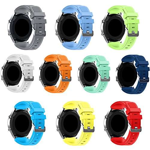 Leefrei Gear S3 Watch Band, Soft Silicone Sport Band Replacement Strap for Samsung Gear S3 Frontier