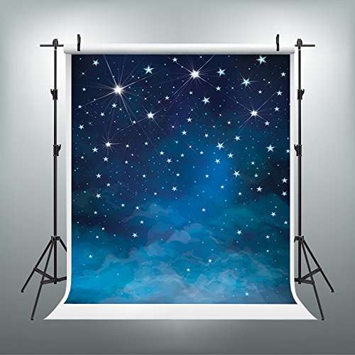 5x7ft Children Baby Newborn Backdrops Photography Backdrops Blue Starry Sky Star Backdrop for Kids