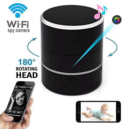 Wifi Spy Camera Bluetooth Music Player Speakers Hidden Camera Wireless HD 1080P With Adjustable ang