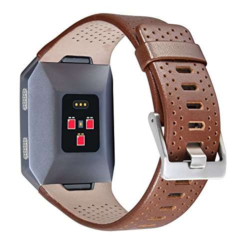 For Fitbit Ionic Watch Band,TOROTOP Genuine Leather Replacement Accessories Straps for Fitbit Ionic