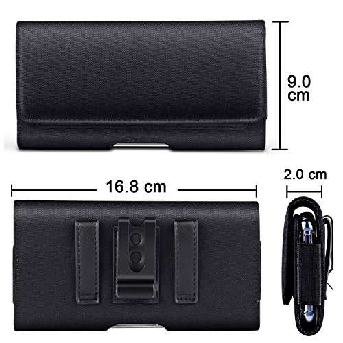 iPhone XS MAX Holster, Gcepls Nylon iPhone 8 Plus Holster Pouch Belt Clip Case and Loops Holder Cov