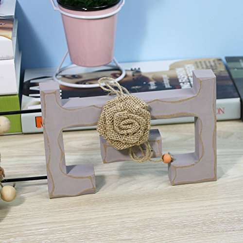 Healifty English HOME Letters Coat Hat Hooks Vintage Wooden Letters Home Decor Wall Furnishin..