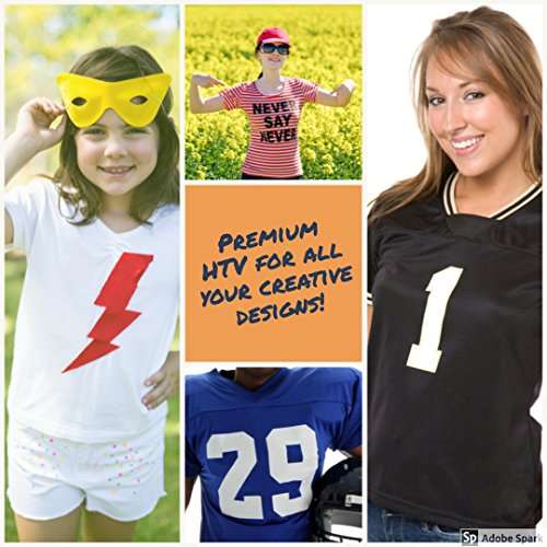 PrimeCuts USA Glitter Heat Transfer Vinyl Sheets - 11 Sheets Glitter Color Pack 12" x 10" for T Shi