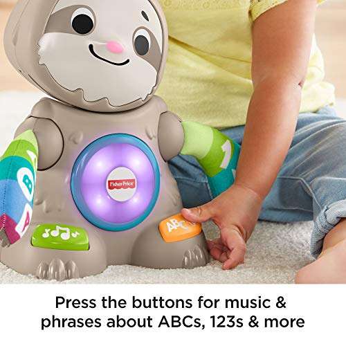 Fisher Price GHR  Linkimals Smooth Moves Sloth  Baby Toy with Music   Lights  Multicolour...