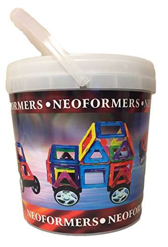 Spark Imagination & Creativity - Neoformers Children's Magnetic Building Block Construction Set wit