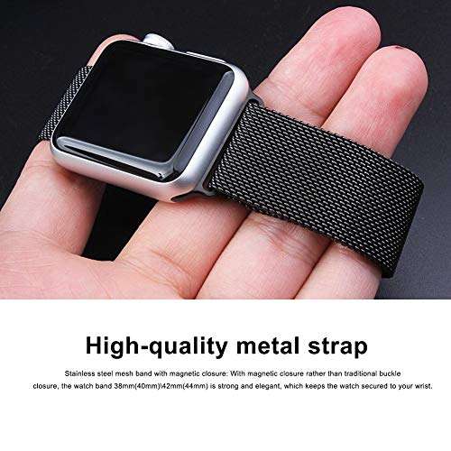 Latband Magnetic iWatch Bands Compatible with Apple Watch 38mm 40mm 42 mm 44mm Stainless Steel Me...