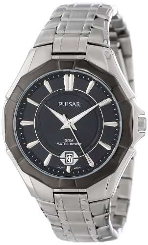 Pulsar Unisex PS9095 Analog Japanese-Quartz Silver Watch