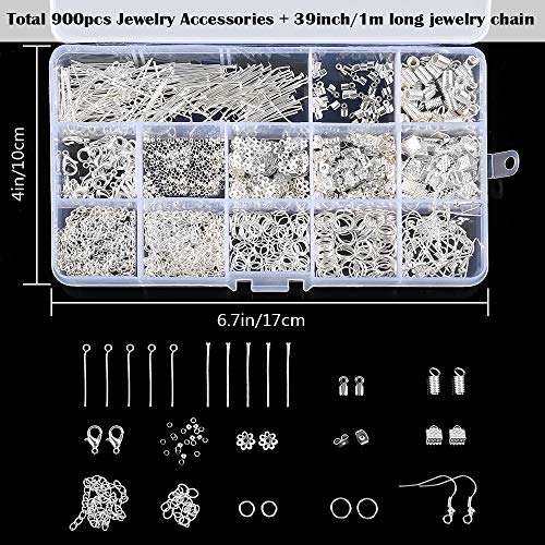 PP OPOUNT 1290 Pieces Jewelry Beading Making Kit Includes Beads, String, Charms, Finding..