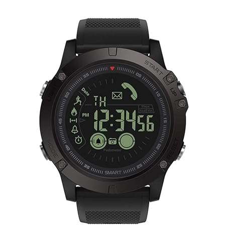 Zeblaze VIBE 3 Flagship Rugged Smart Watch Luminous Dial Wristband - Black