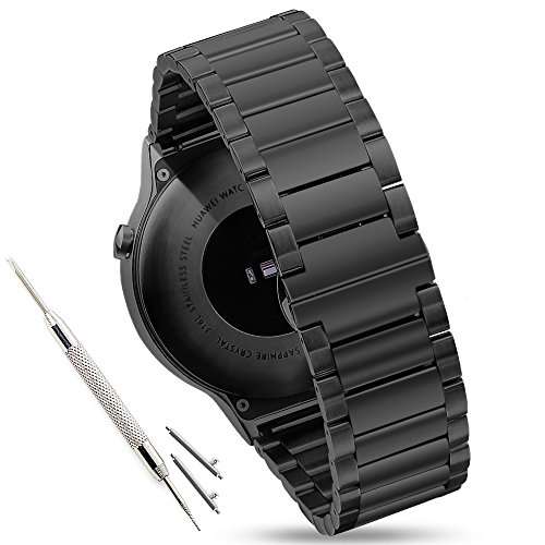 Pinhen 22MM Watch Band Steel Stainless Metal Watchband Replacement Watch Strap For ASUS Zenwatch 2,