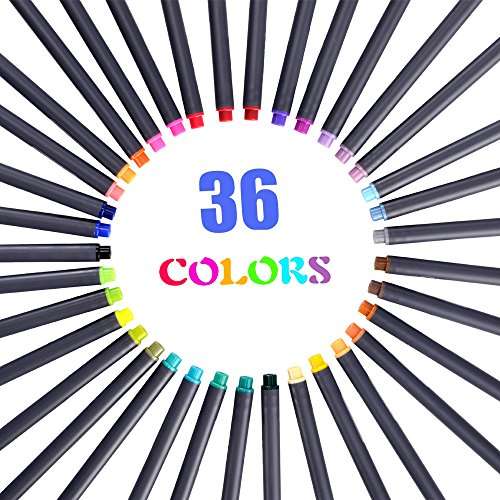 Bullet Journaling Pens Set, Taotree Fineliner Colored Sketch Writing Drawing Pens, Porous Fine Poin