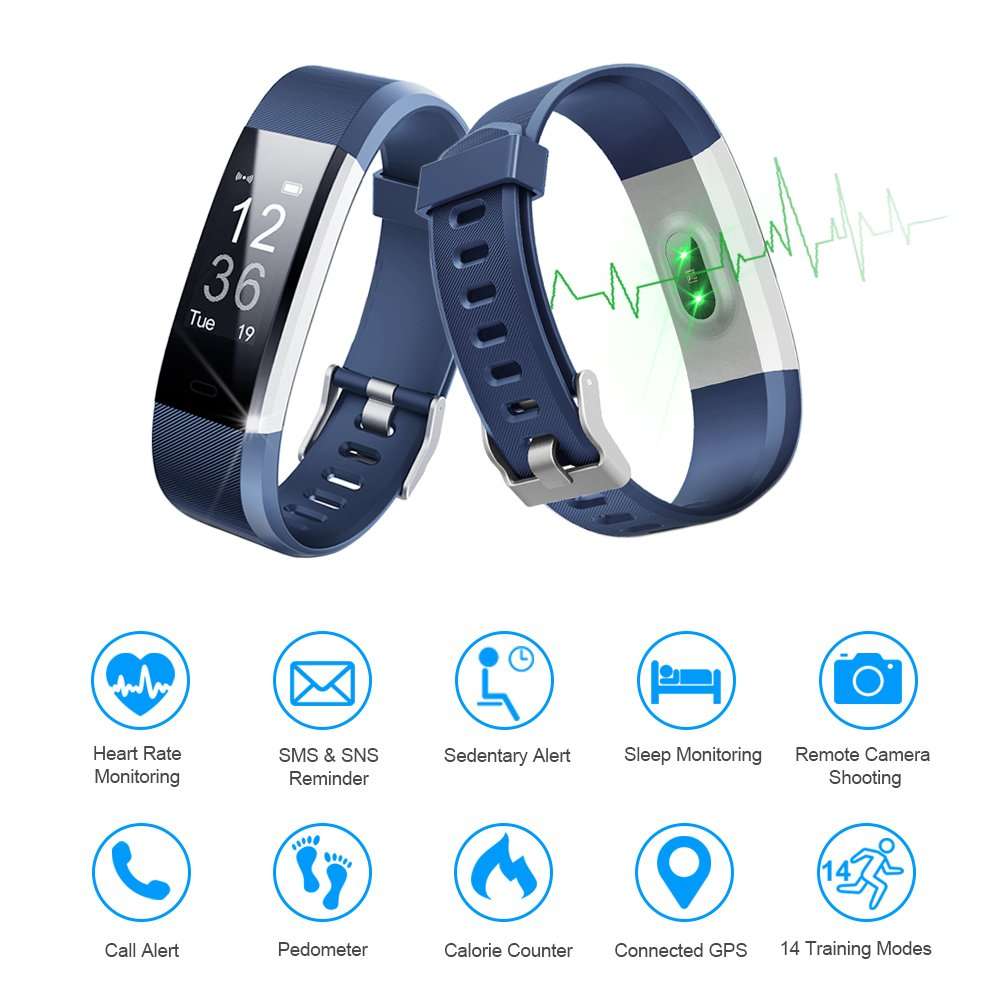 Fitness Tracker HR, Activity Tracker Watch with Heart Rate Monitor