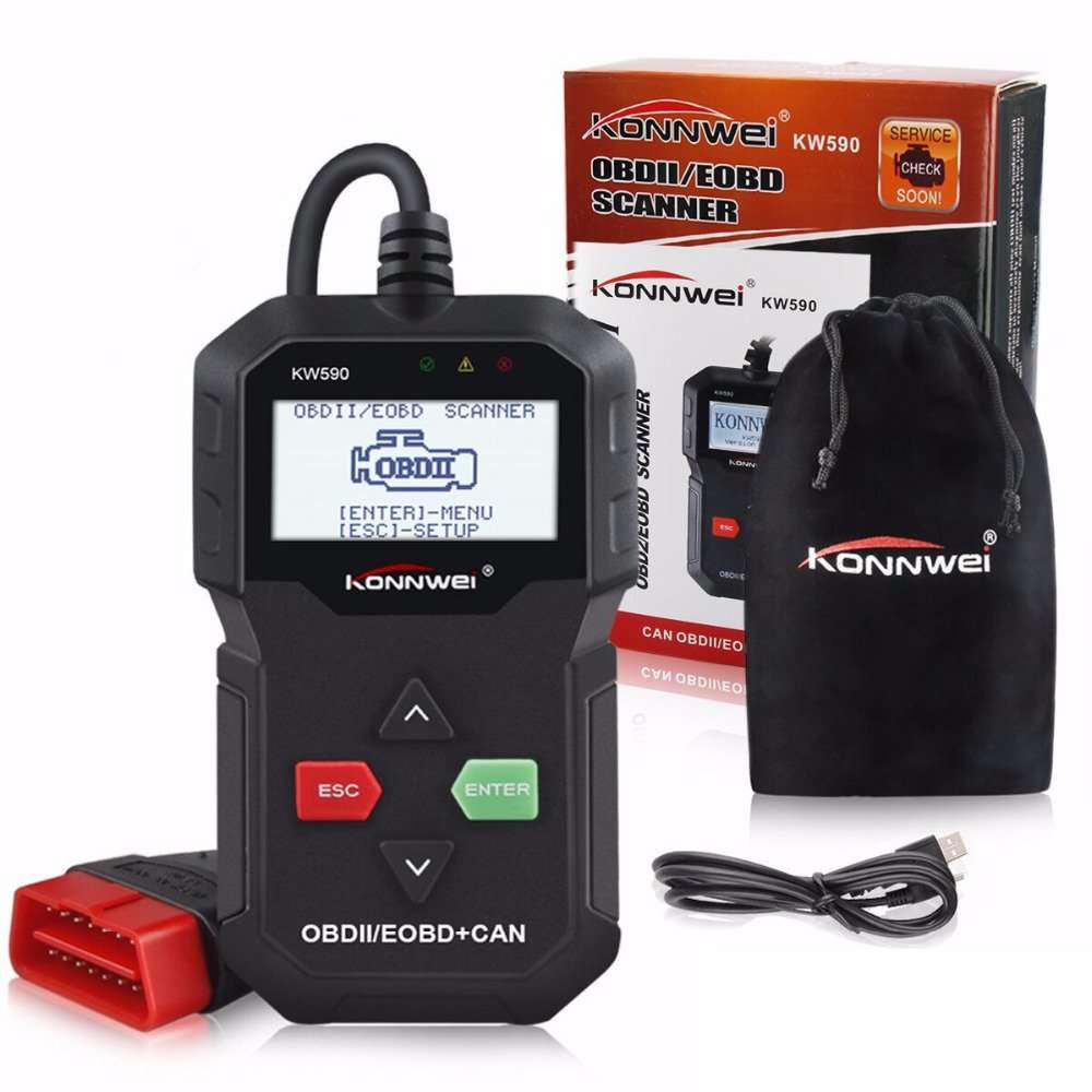 Car Diagnostic Scanner, Multi-languages Auto Code Reader , KONNWEI KW590 OBD2