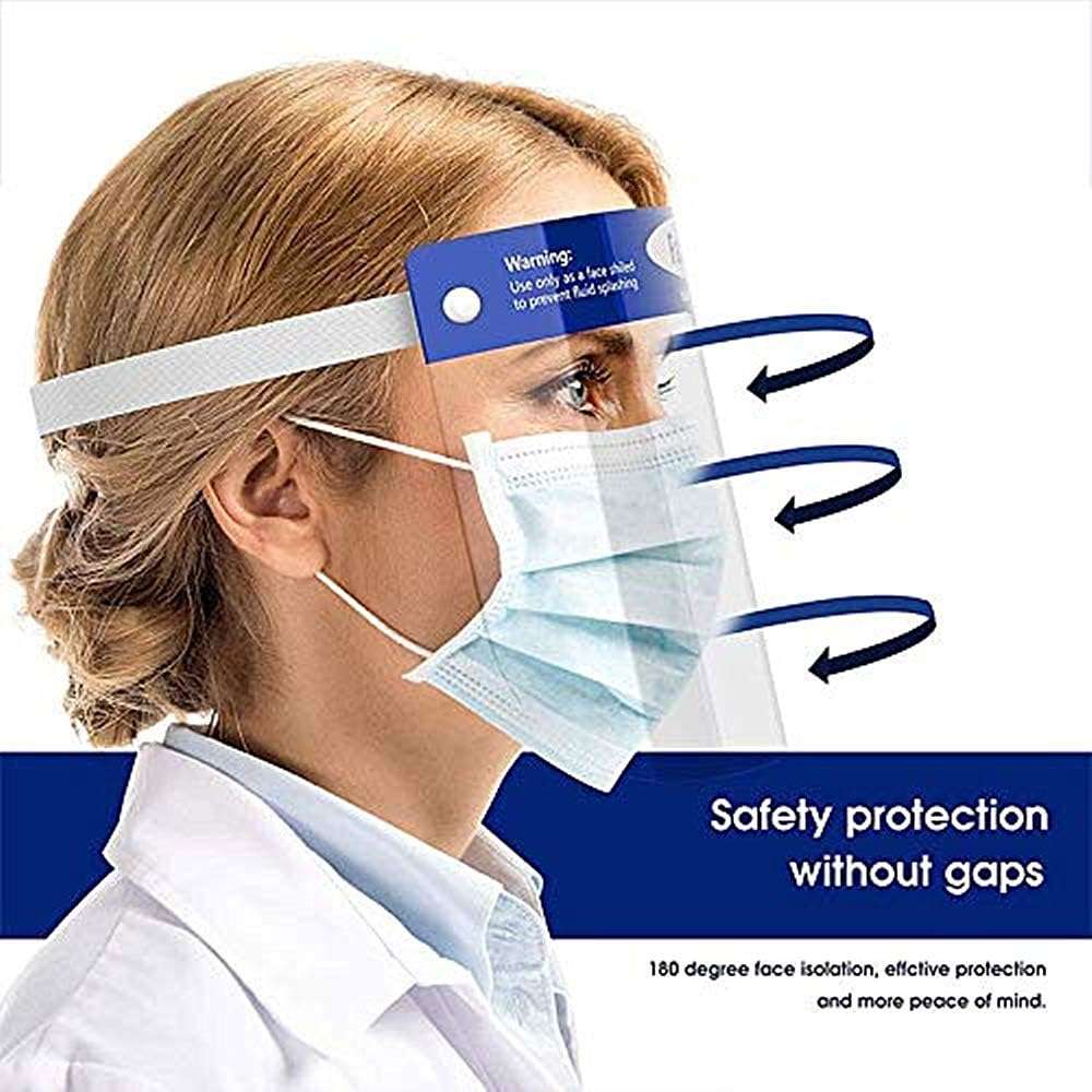 Face Shields, Double-sided Anti-Fog and Dustproof Transparent Full Face Protective