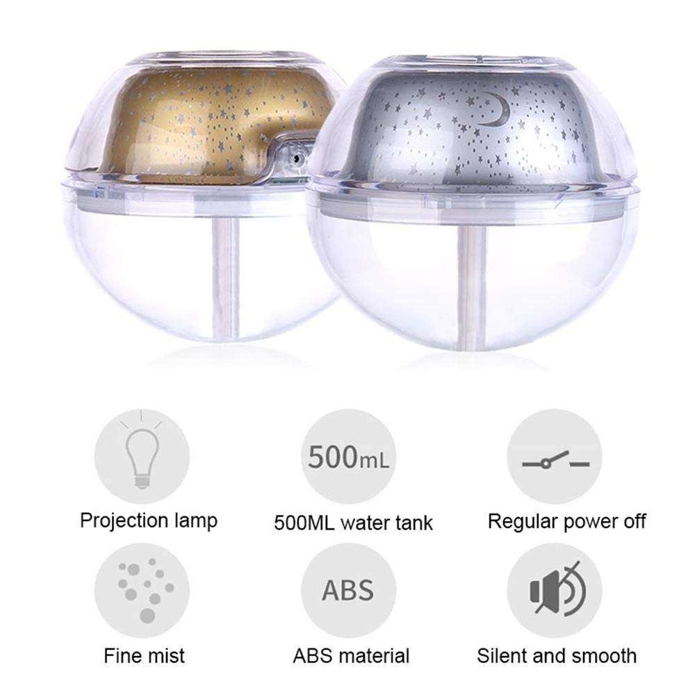 Crystal Night Light Projection Humidifier