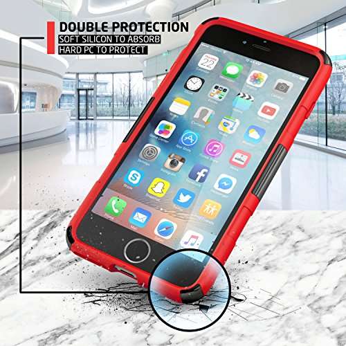 BUDDIBOX iPhone 7 Case / iPhone 8 Case, [HSeries] Heavy Duty Swivel Belt Clip Holster with Kickstan