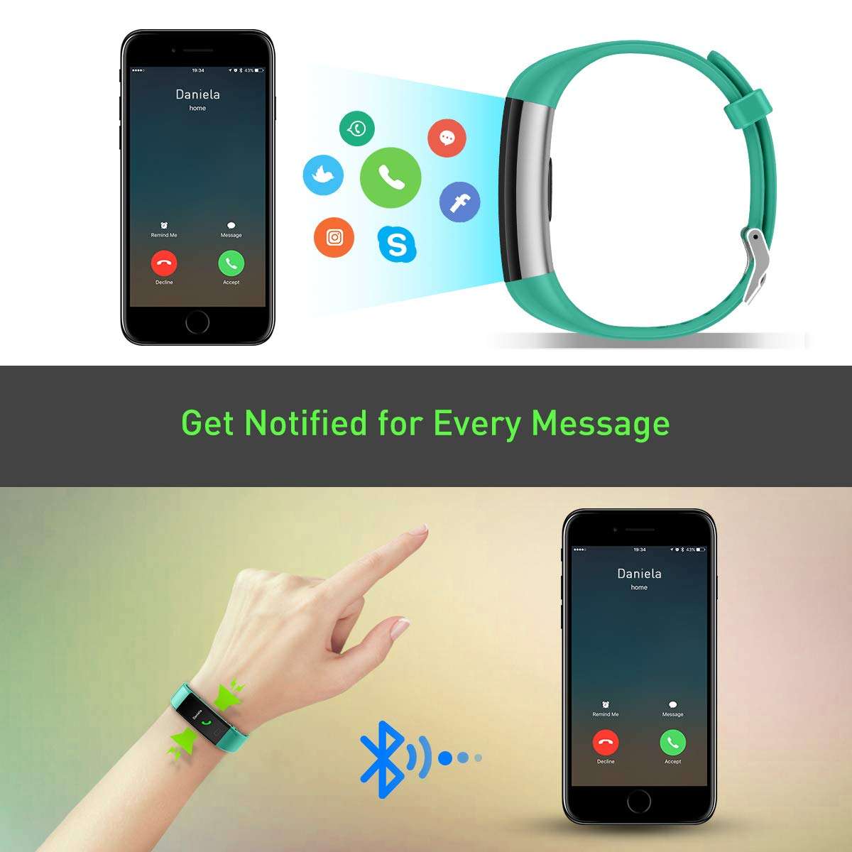 Fitness Tracker HR, Activity Tracker Watch