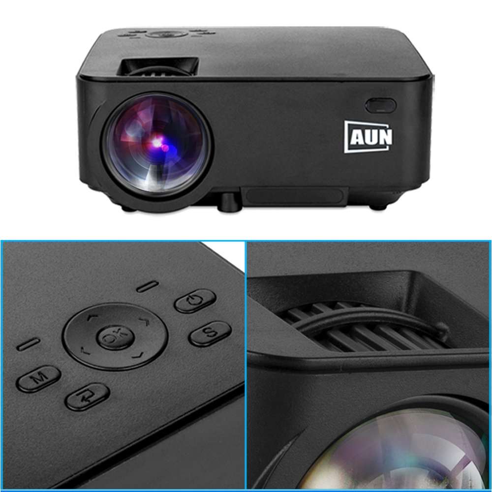 LED Projector Support Ceiling Mount Multimedia Mini Video Projector for Home Cinema