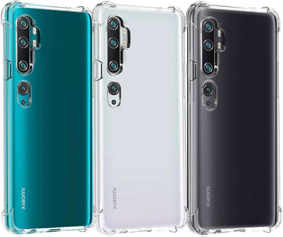Crystal Clear Slim Protective Cover with Reinforced Corner Bumpers For Xiaomi Mi Note 10