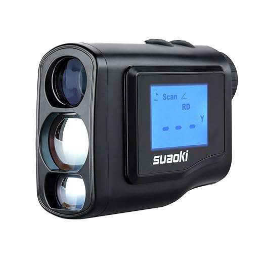 Suaoki 600m Handheld Golf Laser Range Finder 4 Modes with External LCD Ajustable Focus for Golfing