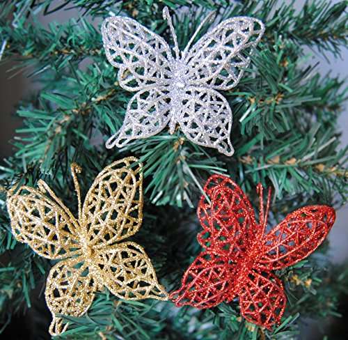 50 Christmas Tree Ornaments - Holiday home hanging Dcor Decorations, Ornament Set Includes Balls,