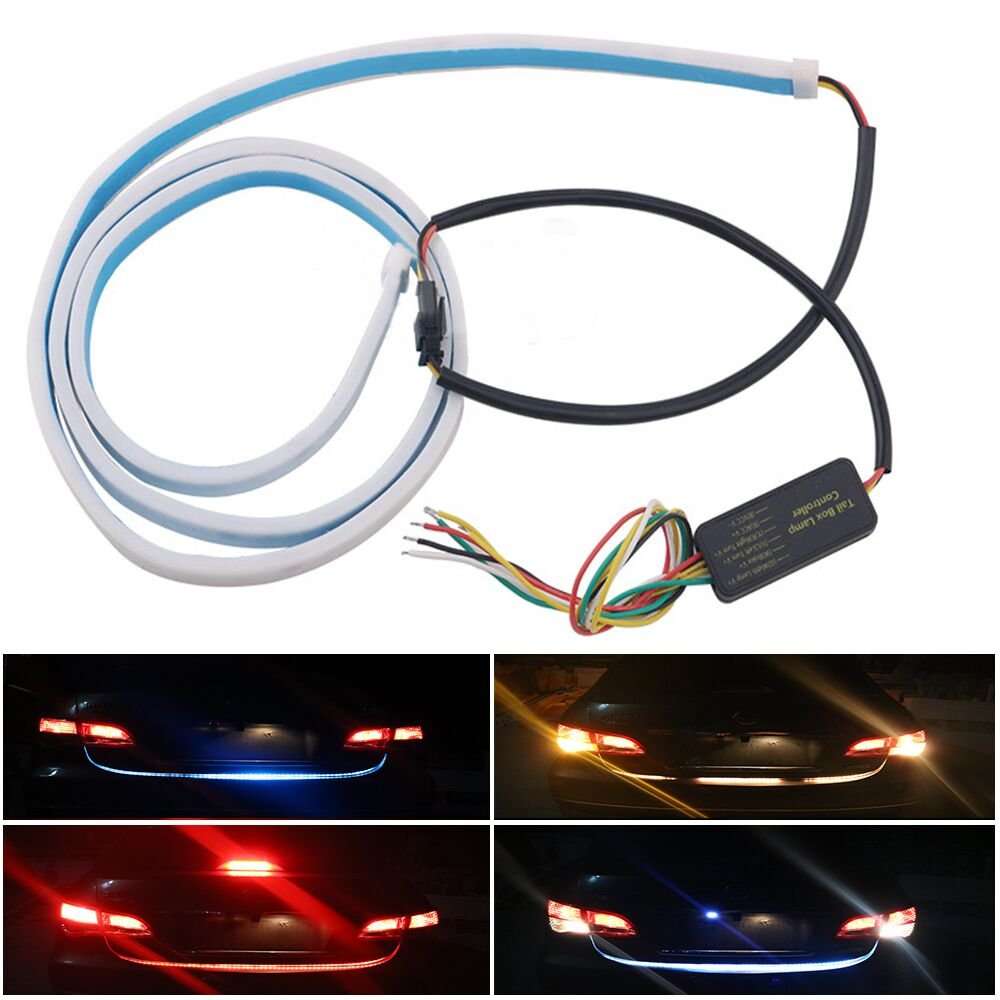 Tailgate Car Trunk LED Strip Tail Light Running Rear Brake Reverse Turn Signal Lamp