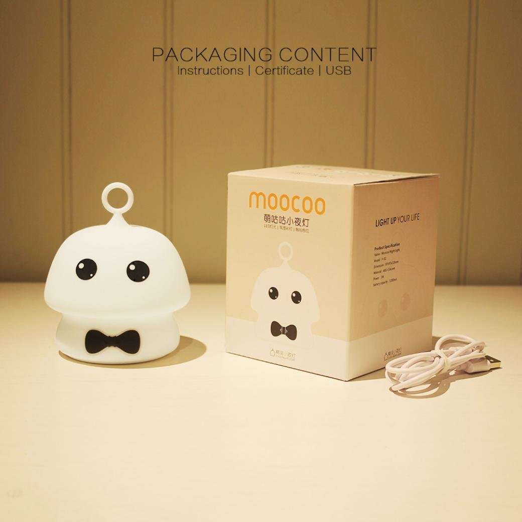 Night Light Baby LED Portable Silicone Cute Mushroom Nursery Soft Warm White Night Lamp Touch S