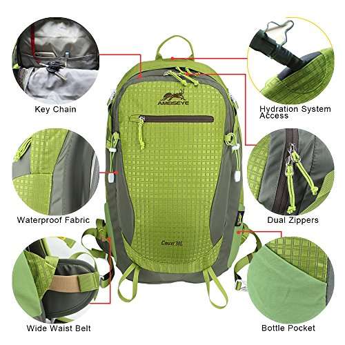 20L /30L /40L Internal Frame BackPack, AMEISEYE Waterproof Hiking Daypack, Nylon Fabric, Trekking R