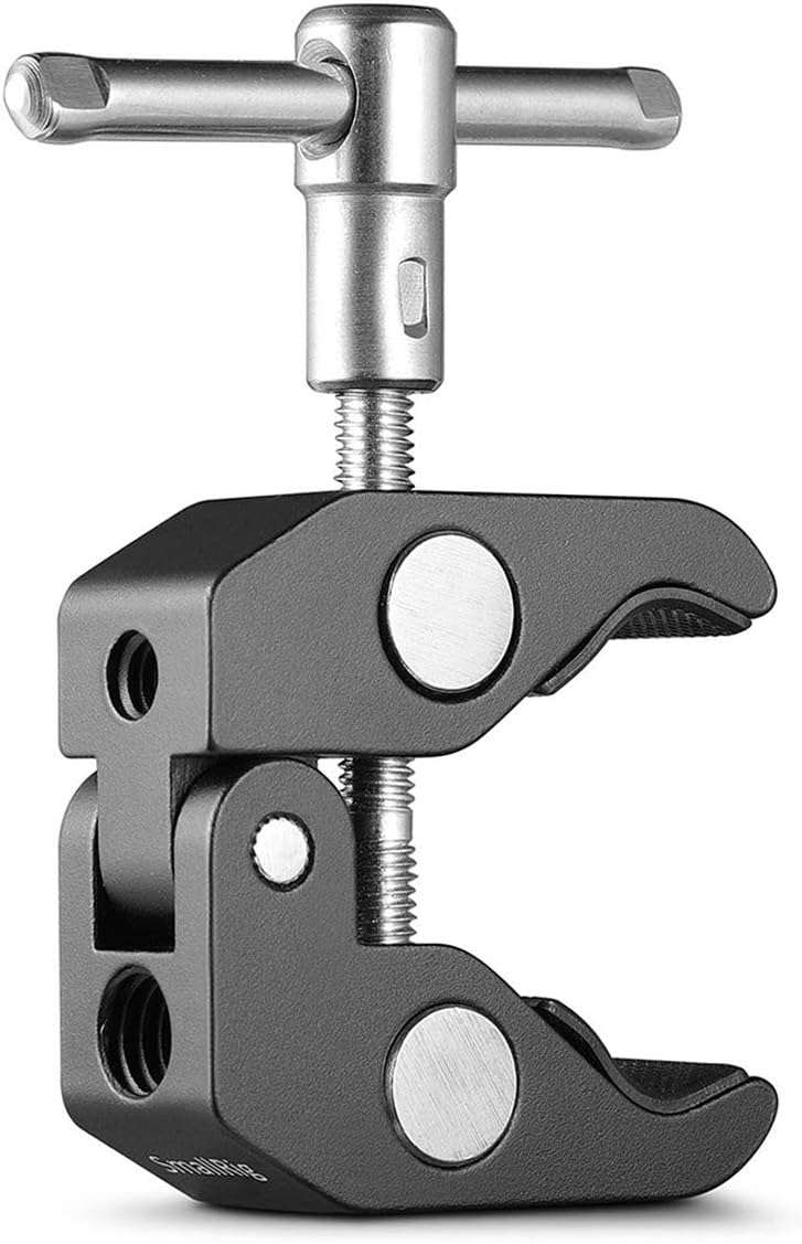 SMALLRIG Super Clamp with 1/4 and 3/8 Thread for Cameras, Lights, Umbrellas, Hooks, Shelves, Plate G
