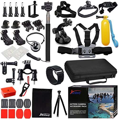 Husiway Accessory Kit for GoPro Hero 6 5 Black Hero 7 1 2 3 3+ 4 Session SJ4000 5000 6000 DBPOWER A