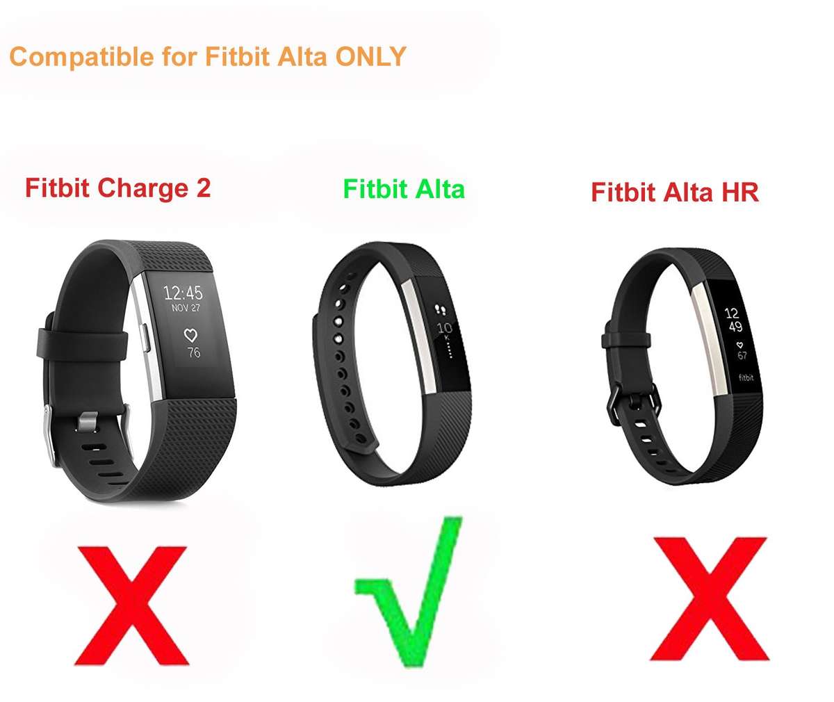 2 Pcs Fitbit Alta Charger with Reset Button (1FT+3FT) Replacement USB Charging Cable for Fitbit Alta