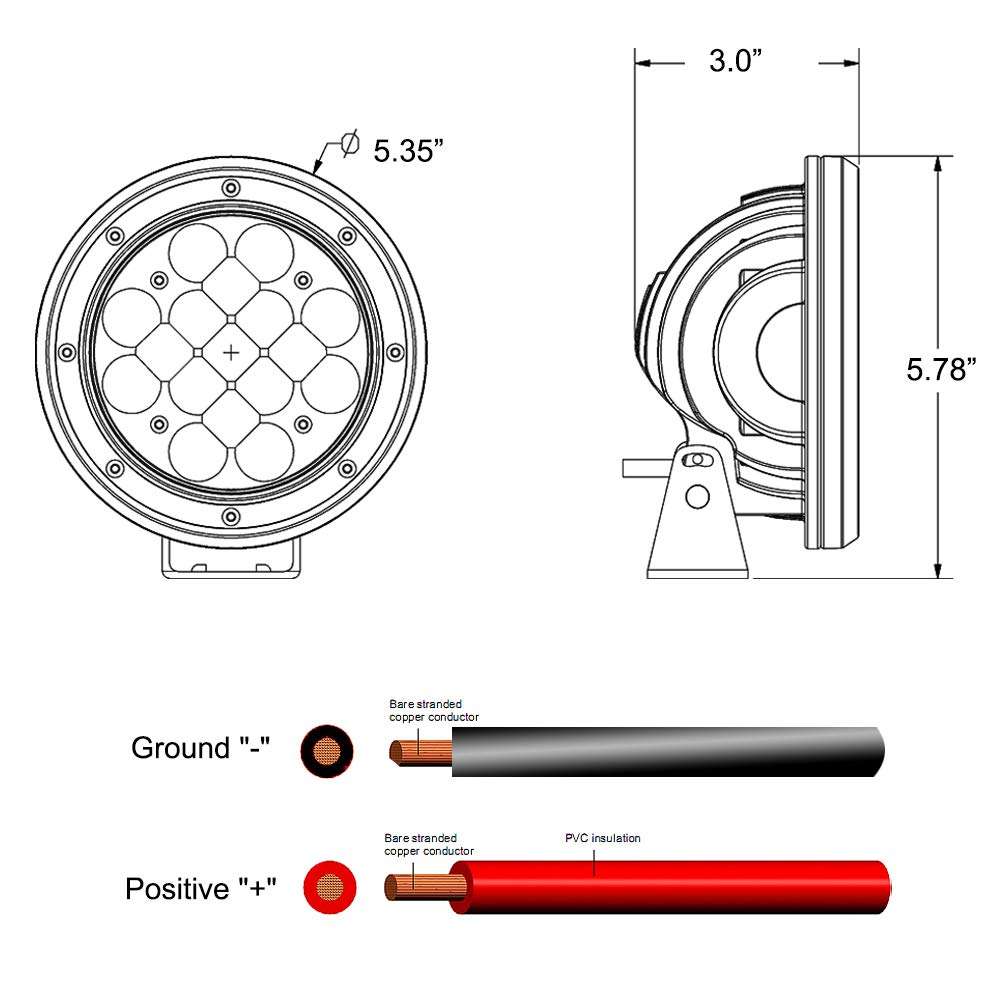 5Inch 51W 17LED Work Light / Spot light