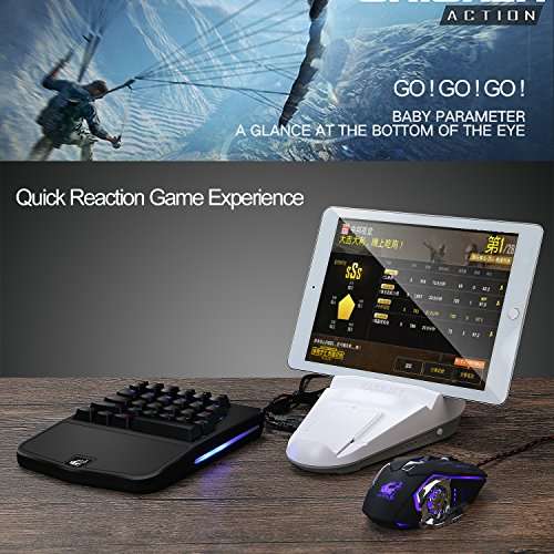 FELiCON One Handed Mechanical Gaming Keyboard RGB LED 9 Kind of Backlit Mode Single Hand Game..