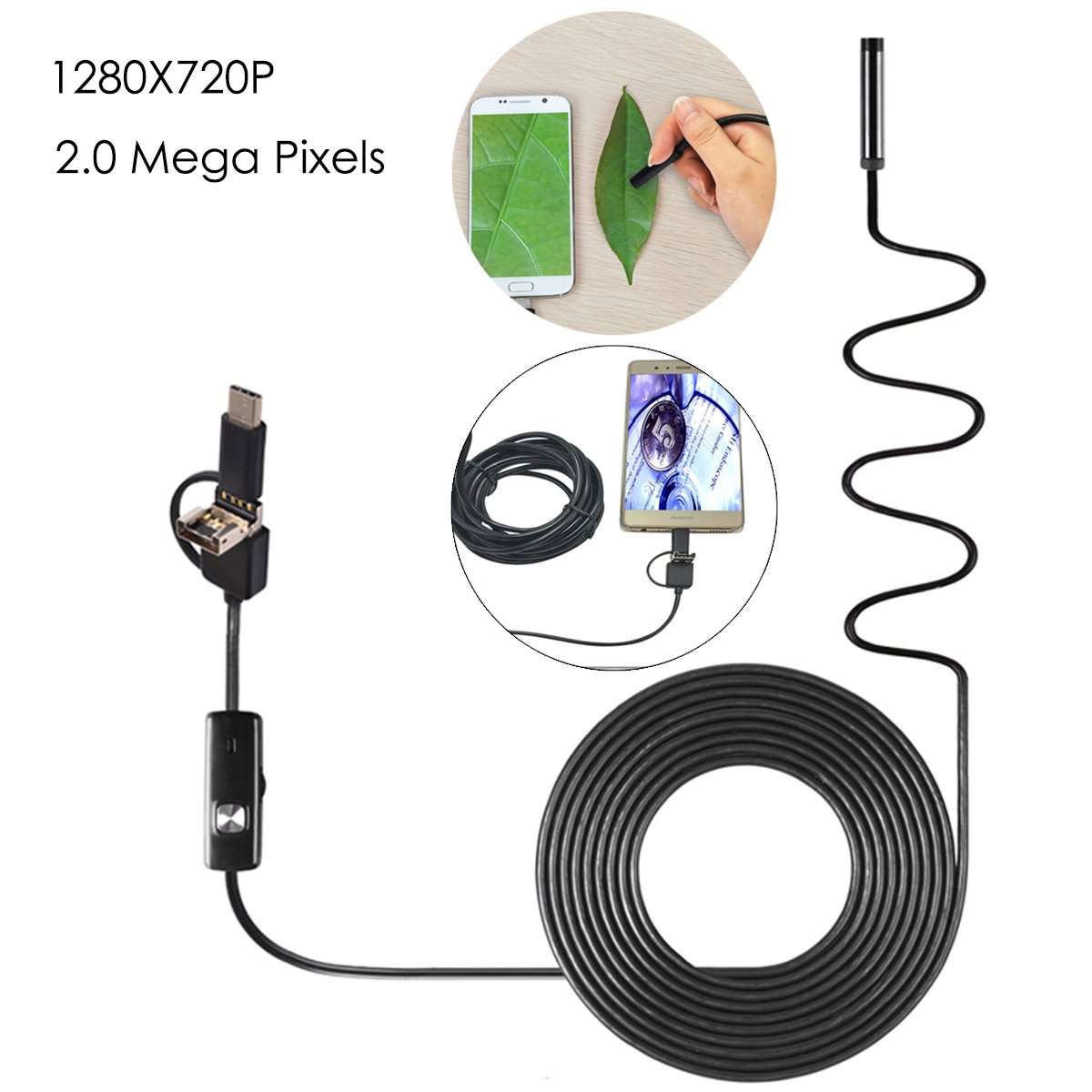 3 IN 1 TYPE -C & Micro usb & PC Endoscope ( 10M)