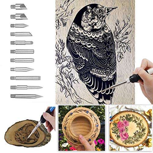 Soldering Iron Wood Burning Kit 72PCS, Jeerbly Professional Pyrography Kit - Wood Burner..
