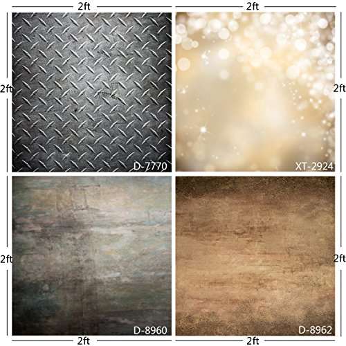 HUAYI 2x2ft Black Photography Backdrops Background Photo Studio Props LW-015