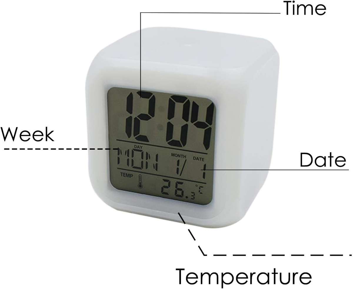 Glowing LED Color Change Digital Alarm Clock