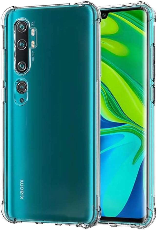 Crystal Clear Slim Protective Cover with Reinforced Corner Bumpers For Xiaomi Mi Note 10