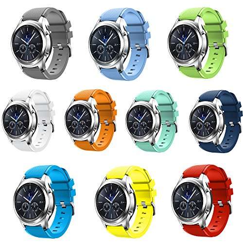 Leefrei Gear S3 Watch Band, Soft Silicone Sport Band Replacement Strap for Samsung Gear S3 Frontier