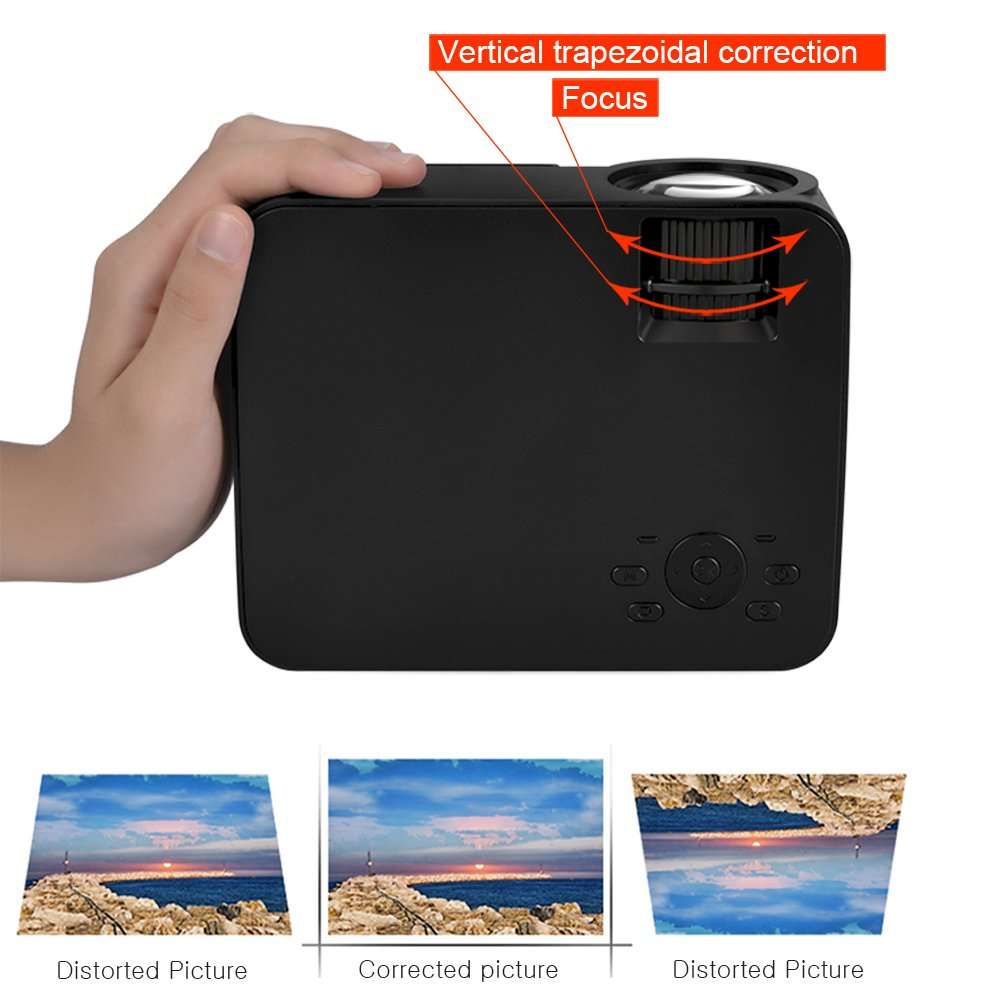 LED Projector Support Ceiling Mount Multimedia Mini Video Projector for Home Cinema