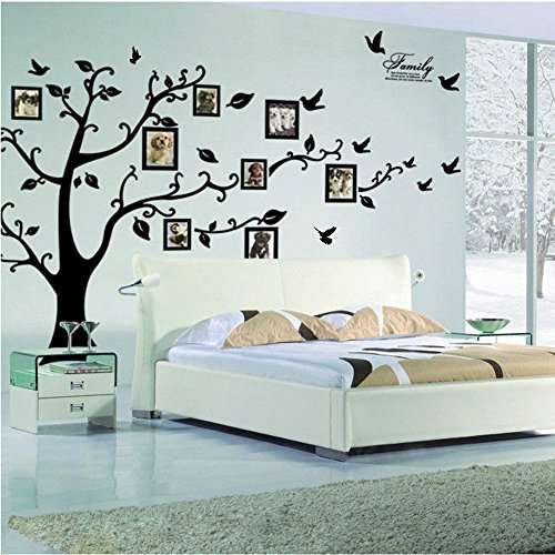 Large Family Tree Wall Decal. Peel & stick vinyl sheet, easy to install & apply history decor mural
