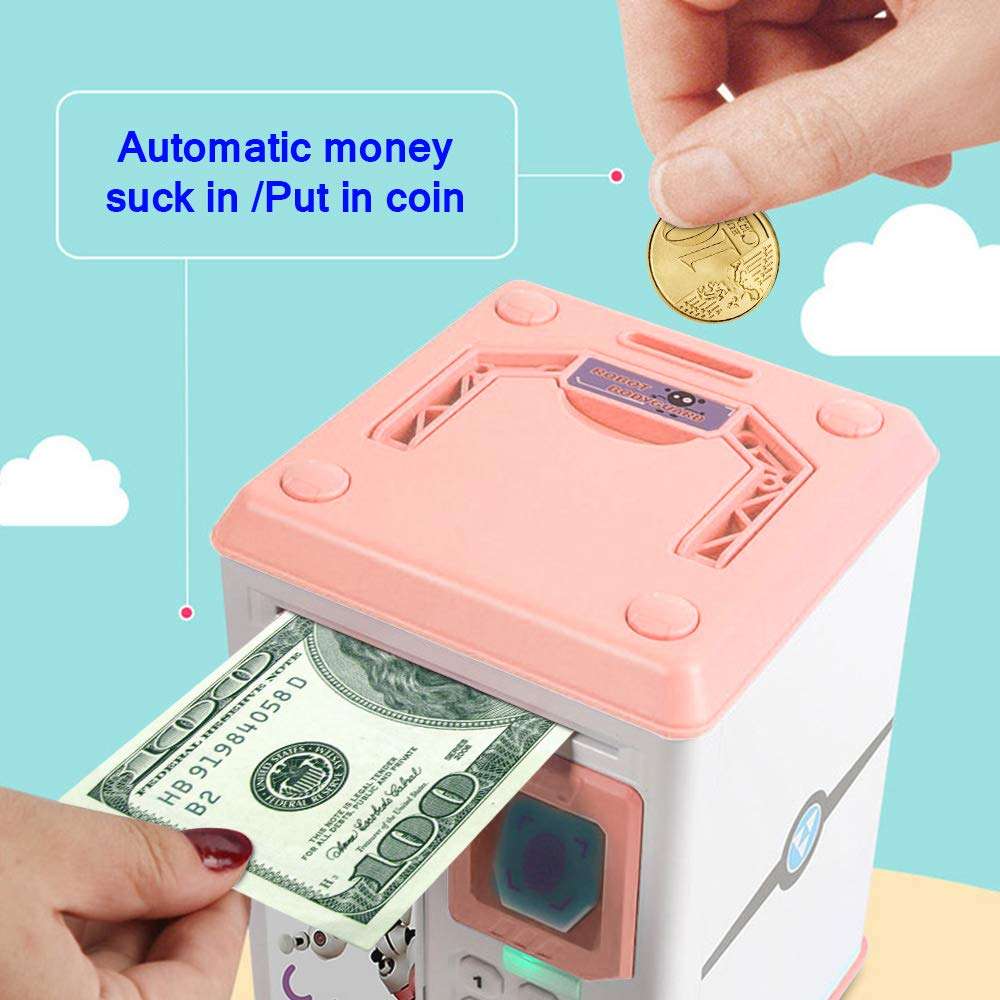 Kids ATM Fingerprint Password Money Box