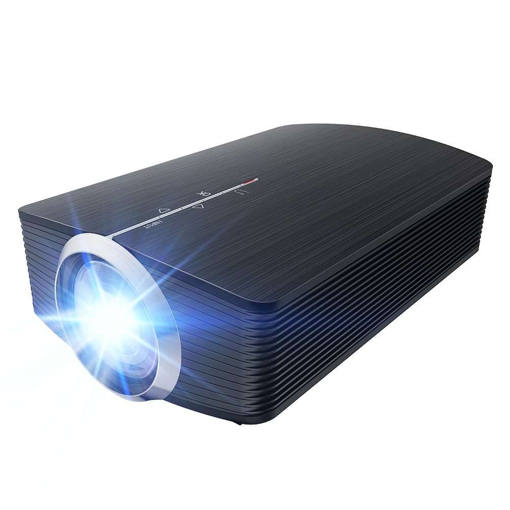 Mini Portable Projector, Home Cinema Theater Movie Video Projector with 1600 Luminous